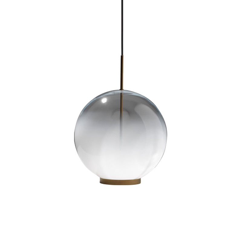 Simple Sphere Drop Pendant Gradient Frosted Glass Single Bulb Dining Table Suspension Light Clearhalo 'Ceiling Lights' 'Chandeliers' 'Glass shade' 'Glass' 'Modern Pendants' 'Modern' 'Pendant Lights' 'Pendants' Lighting' 1475953