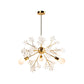 Exposed Bulb Bedroom Semi Flush Light Acrylic 3 Heads Modernism Ceiling Mount Chandelier in Gold with Star Decor Clearhalo 'Ceiling Lights' 'Close To Ceiling Lights' 'Close to ceiling' 'Semi-flushmount' Lighting' 1476101