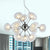 Burst Hanging Chandelier Modernist Dual Oblate Glass 12-Light Chrome Suspended Lighting Fixture Clear Clearhalo 'Ceiling Lights' 'Chandeliers' 'Clear' 'Glass shade' 'Glass' 'Industrial' 'Island Lights' 'Modern Chandeliers' 'Modern' 'Tiffany' 'Traditional Chandeliers' Lighting' 1476104