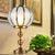 Lantern Bedroom Night Table Lamp Colonial Style Opal Glass 1-Light Gold Finish Nightstand Light with Metal Ball Deco Gold Clearhalo 'Lamps' 'Table Lamps' Lighting' 1476251