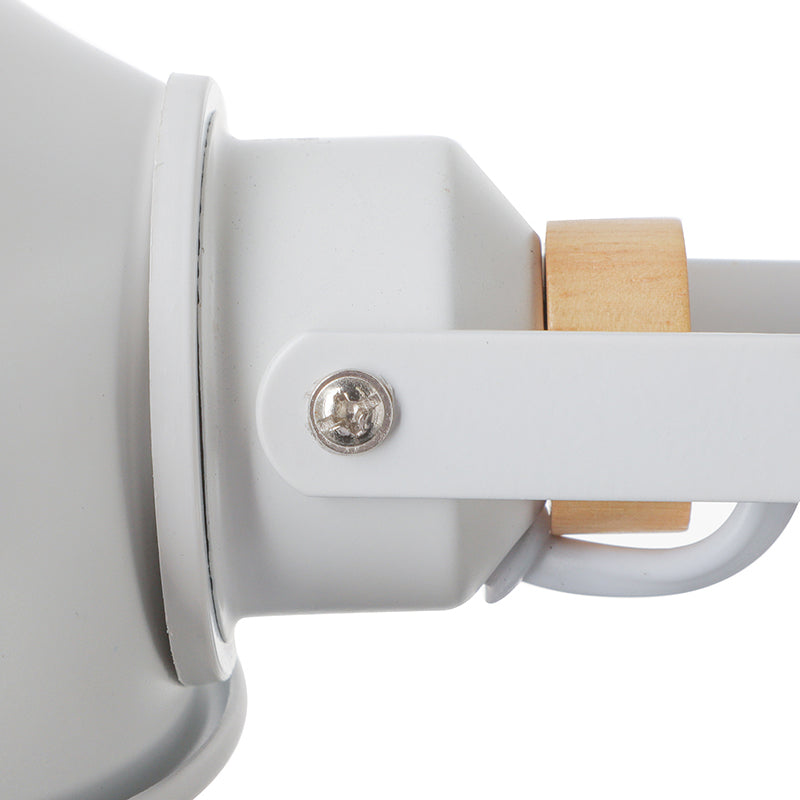 1 Head Wall Fixture Light with Dome Shade Metal Modernist Bedroom Wall Mount Fixture in White Clearhalo 'Cast Iron' 'Glass' 'Industrial' 'Modern wall lights' 'Modern' 'Tiffany' 'Traditional wall lights' 'Wall Lamps & Sconces' 'Wall Lights' Lighting' 147743