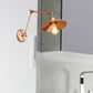 Vintage Stylish Saucer Wall Sconce 1 Light Metallic Wall Mount Light with Swing Arm in Brass/Copper Clearhalo 'Art deco wall lights' 'Cast Iron' 'Glass' 'Industrial wall lights' 'Industrial' 'Middle century wall lights' 'Modern' 'Rustic wall lights' 'Tiffany' 'Traditional wall lights' 'Wall Lamps & Sconces' 'Wall Lights' Lighting' 147852