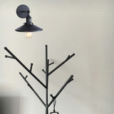 Black/Brass Finish Flared Sconce Light Fixture Industrial Metal 1 Bulb Bedroom Wall Light, 7"/8.5" Width Clearhalo 'Art deco wall lights' 'Cast Iron' 'Glass' 'Industrial wall lights' 'Industrial' 'Middle century wall lights' 'Modern' 'Rustic wall lights' 'Tiffany' 'Traditional wall lights' 'Wall Lamps & Sconces' 'Wall Lights' Lighting' 147931