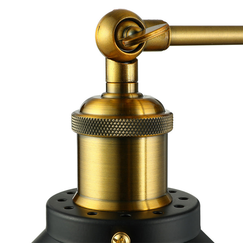 Industrial Conical Sconce Wall Light 1 Head Metal Rotatable Wall Mount Light in Antique Brass/Brass Clearhalo 'Art deco wall lights' 'Cast Iron' 'Glass' 'Industrial wall lights' 'Industrial' 'Middle century wall lights' 'Modern' 'Rustic wall lights' 'Tiffany' 'Traditional wall lights' 'Wall Lamps & Sconces' 'Wall Lights' Lighting' 147973