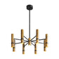 Brass Cylinder Ceiling Chandelier Light Postmodern 6/8 Lights Metal Hanging Light Fixture for Dining Room Clearhalo 'Ceiling Lights' 'Chandeliers' 'Modern Chandeliers' 'Modern' Lighting' 148084