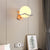 Wood One Light Sconce Light Nordic White Glass Globe Lighting Fixture for Living Room White Clearhalo 'Cast Iron' 'Glass' 'Industrial' 'Modern wall lights' 'Modern' 'Tiffany' 'Traditional wall lights' 'Wall Lamps & Sconces' 'Wall Lights' Lighting' 148168