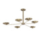 6 Lights Living Room Chandelier Simplicity Brass/Bronze Hanging Ceiling Light with Dome Metal Shade Clearhalo 'Ceiling Lights' 'Chandeliers' 'Modern Chandeliers' 'Modern' Lighting' 148225