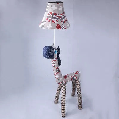 High Animal Dining Room Floor Light Fabric 1 Light Lovely Floor Lamp with Tapered Shade Clearhalo 'Floor Lamps' 'Lamps' Lighting' 14823