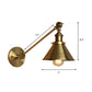 Brass/Bronze 1 Bulb Wall Lamp Vintage Style Metal Tapered Sconce Lighting for Bedroom Bedside Clearhalo 'Art deco wall lights' 'Cast Iron' 'Glass' 'Industrial wall lights' 'Industrial' 'Middle century wall lights' 'Modern' 'Rustic wall lights' 'Tiffany' 'Traditional wall lights' 'Wall Lamps & Sconces' 'Wall Lights' Lighting' 148253