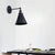 Black/Rust 1 Head Wall Lamp Farmhouse Style Wrought Iron Conical Adjustable Sconce Light Fixture for Outdoor Black Clearhalo 'Art deco wall lights' 'Cast Iron' 'Glass' 'Industrial wall lights' 'Industrial' 'Middle century wall lights' 'Modern' 'Rustic wall lights' 'Tiffany' 'Traditional wall lights' 'Wall Lamps & Sconces' 'Wall Lights' Lighting' 148605