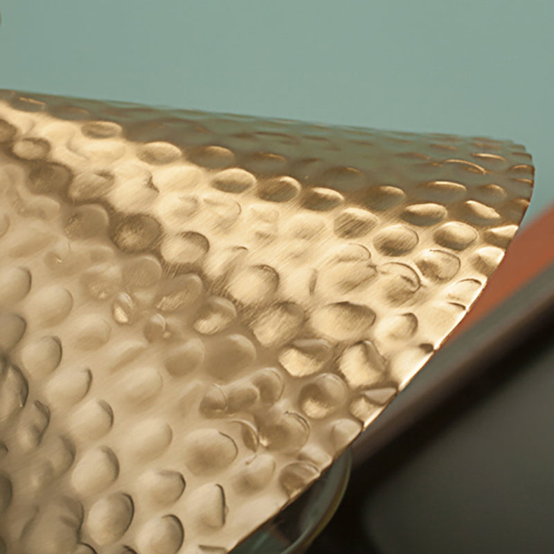 Metallic Brass/Gold Finish Pendant Lighting Conical Shade 7"/8.5" Dia 1 Light Vintage Suspension Light Clearhalo 'Art Deco Pendants' 'Cast Iron' 'Ceiling Lights' 'Ceramic' 'Crystal' 'Industrial Pendants' 'Industrial' 'Metal' 'Middle Century Pendants' 'Pendant Lights' 'Pendants' 'Tiffany' Lighting' 148620