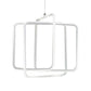 Minimalist Square LED Chandelier Light Acrylic Dining Room Drop Pendant in Warm/White Light Clearhalo 'Ceiling Lights' 'Chandeliers' 'Modern Chandeliers' 'Modern' Lighting' 148730