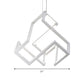 Black/White Geometric Hanging Light Nordic Stylish LED Metallic Pendant Chandelier Light for Bedroom Clearhalo 'Ceiling Lights' 'Chandeliers' 'Modern Chandeliers' 'Modern' Lighting' 148750