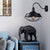 10"/14" W 1 Head Caged Sconce Light with Barn Shade and Gooseneck Arm Iron Restaurant Wall Mount Light in Black/White Black Clearhalo 'Art deco wall lights' 'Cast Iron' 'Glass' 'Industrial wall lights' 'Industrial' 'Middle century wall lights' 'Modern' 'Rustic wall lights' 'Tiffany' 'Traditional wall lights' 'Wall Lamps & Sconces' 'Wall Lights' Lighting' 149037