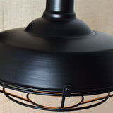 10"/14" W 1 Head Caged Sconce Light with Barn Shade and Gooseneck Arm Iron Restaurant Wall Mount Light in Black/White Clearhalo 'Art deco wall lights' 'Cast Iron' 'Glass' 'Industrial wall lights' 'Industrial' 'Middle century wall lights' 'Modern' 'Rustic wall lights' 'Tiffany' 'Traditional wall lights' 'Wall Lamps & Sconces' 'Wall Lights' Lighting' 149041