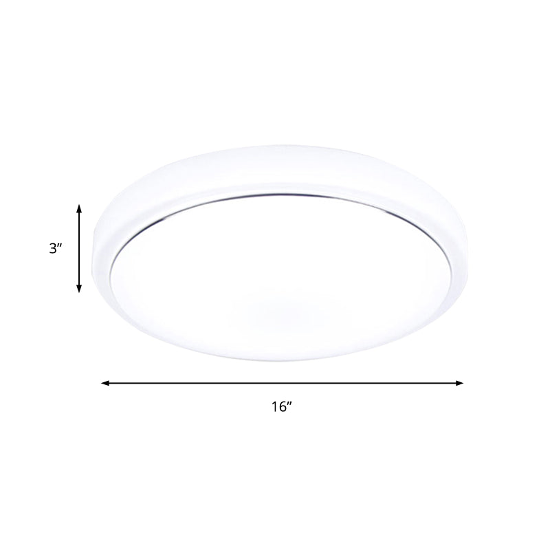 Gold/Silver Drum Ceiling Flush Mount Simple Metal LED Flush Light Fixture with Acrylic Shade for Hallway in Warm/White, 7.5"/9"/12" Dia Clearhalo 'Ceiling Lights' 'Close To Ceiling Lights' 'Close to ceiling' 'Flush mount' Lighting' 149449