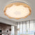 Metal Scalloped Ceiling Flush with Acrylic Diffuser White/Blue/Gold Bedroom 16"/19.5" Dia LED Flush Light Fixture in Warm/White Gold Clearhalo 'Ceiling Lights' 'Close To Ceiling Lights' 'Close to ceiling' 'Flush mount' Lighting' 149490