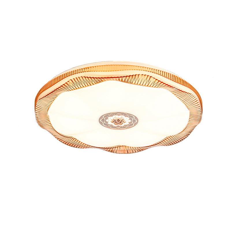 Blooming Flush Mount Light Modern Acrylic Shade White/Blue/Gold Ceiling Flush Mount for Bedroom in Warm/White, 16"/19.5" Wide Clearhalo 'Ceiling Lights' 'Close To Ceiling Lights' 'Close to ceiling' 'Flush mount' Lighting' 149526