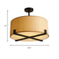 16"/19.5"/23.5" Dia Drum Ceiling Light Minimalist Fabric 5 Lights Beige Flush Mount Lamp Clearhalo 'Ceiling Lights' 'Close To Ceiling Lights' 'Close to ceiling' 'Semi-flushmount' Lighting' 149595