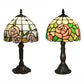 Tiffany Rose Table Light Bedroom 1 Light Stained Glass Decorative Standing Light in Pink-White/Pink Clearhalo 'Lamps' 'Table Lamps' Lighting' 14968