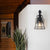 1 Light Bell Shade Sconce Light Industrial Black Seedy Glass Wall Lamp for Corridor with Metal Cage Frame Black Clearhalo 'Art deco wall lights' 'Cast Iron' 'Glass' 'Industrial wall lights' 'Industrial' 'Middle century wall lights' 'Modern' 'Rustic wall lights' 'Tiffany' 'Traditional wall lights' 'Wall Lamps & Sconces' 'Wall Lights' Lighting' 149920