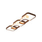 2/3/4 Heads Simple Square Flush Mount Ceiling Lamp Brown Hallway Ceiling Flush Mount in Warm/White 3 Brown Warm Clearhalo 'Ceiling Lights' 'Close To Ceiling Lights' 'Close to ceiling' 'Flush mount' Lighting' 150037