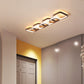 2/3/4 Heads Simple Square Flush Mount Ceiling Lamp Brown Hallway Ceiling Flush Mount in Warm/White 4 Brown Warm Clearhalo 'Ceiling Lights' 'Close To Ceiling Lights' 'Close to ceiling' 'Flush mount' Lighting' 150040