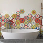 Flower Pattern Wallpaper Panels Red-Yellow-Blue Bohemian Stick On Wall Decor for Balcony Clearhalo 'Wall Decor' 'Wallpaper' 1501040