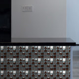 Modern Tiles Self-Stick Wallpaper Panel Black-White Restaurant Wall Art, 4' L x 4" W Clearhalo 'Wall Decor' 'Wallpaper' 1501081