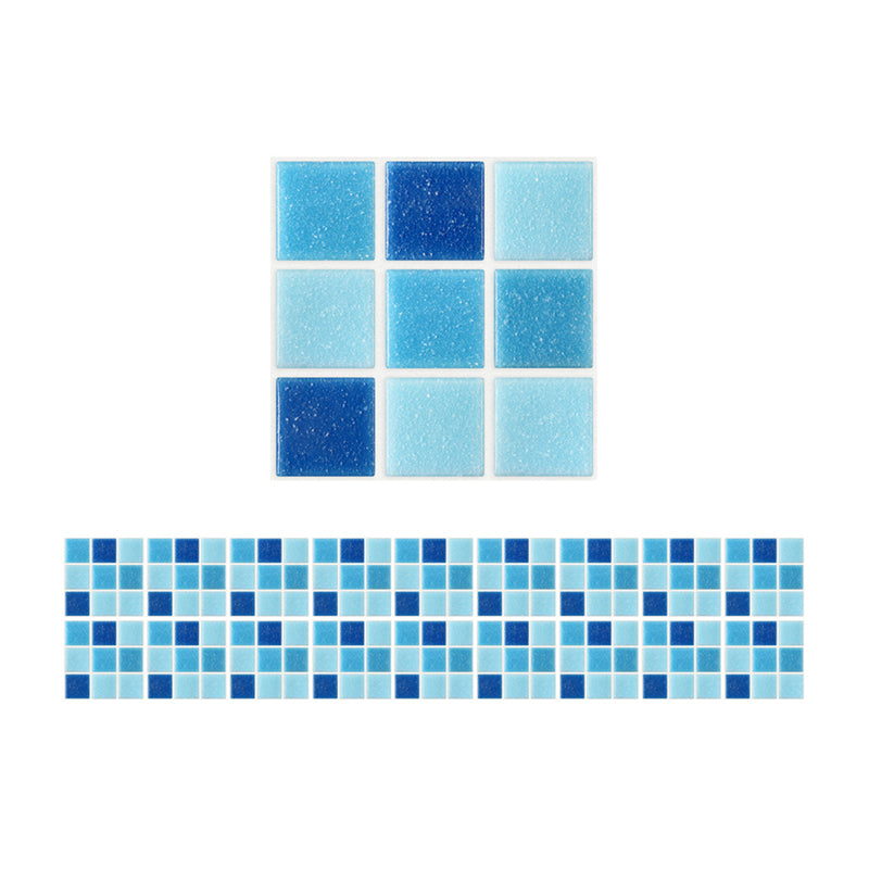 Check Mosaic Tiles Peel Wallpaper Panel PVC Temporary Pastel Color Wall Art for Kitchen Clearhalo 'Wall Decor' 'Wallpaper' 1501117