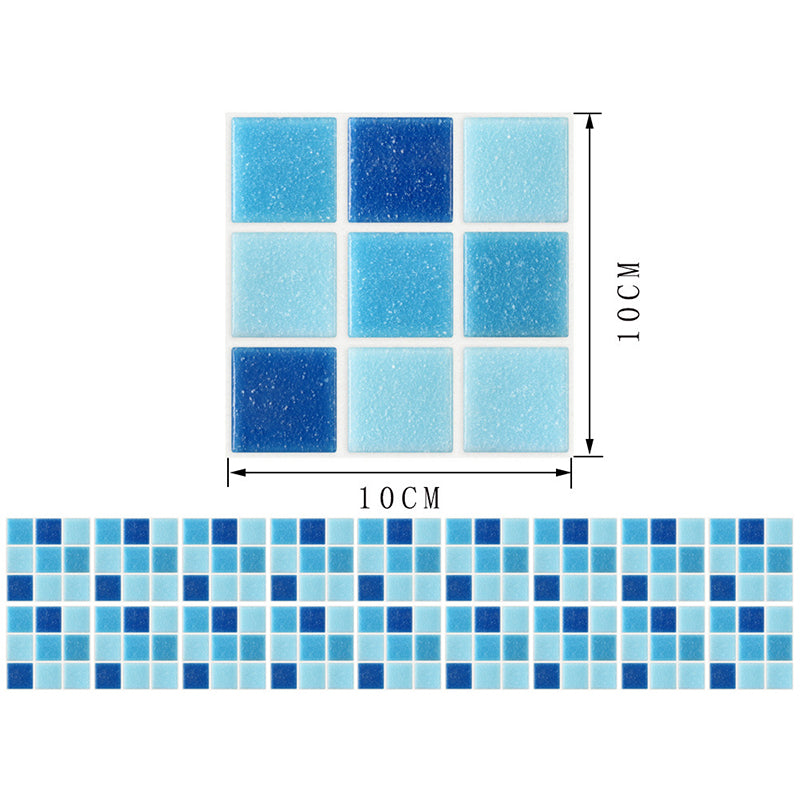 Check Mosaic Tiles Peel Wallpaper Panel PVC Temporary Pastel Color Wall Art for Kitchen Clearhalo 'Wall Decor' 'Wallpaper' 1501118