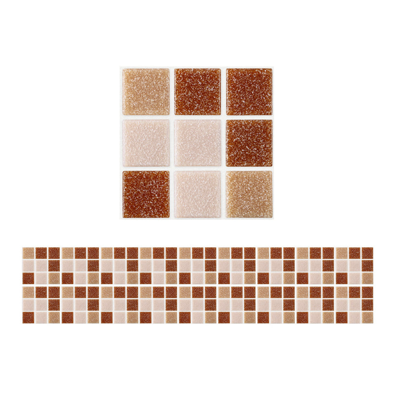 Check Mosaic Tiles Peel Wallpaper Panel PVC Temporary Pastel Color Wall Art for Kitchen Clearhalo 'Wall Decor' 'Wallpaper' 1501122