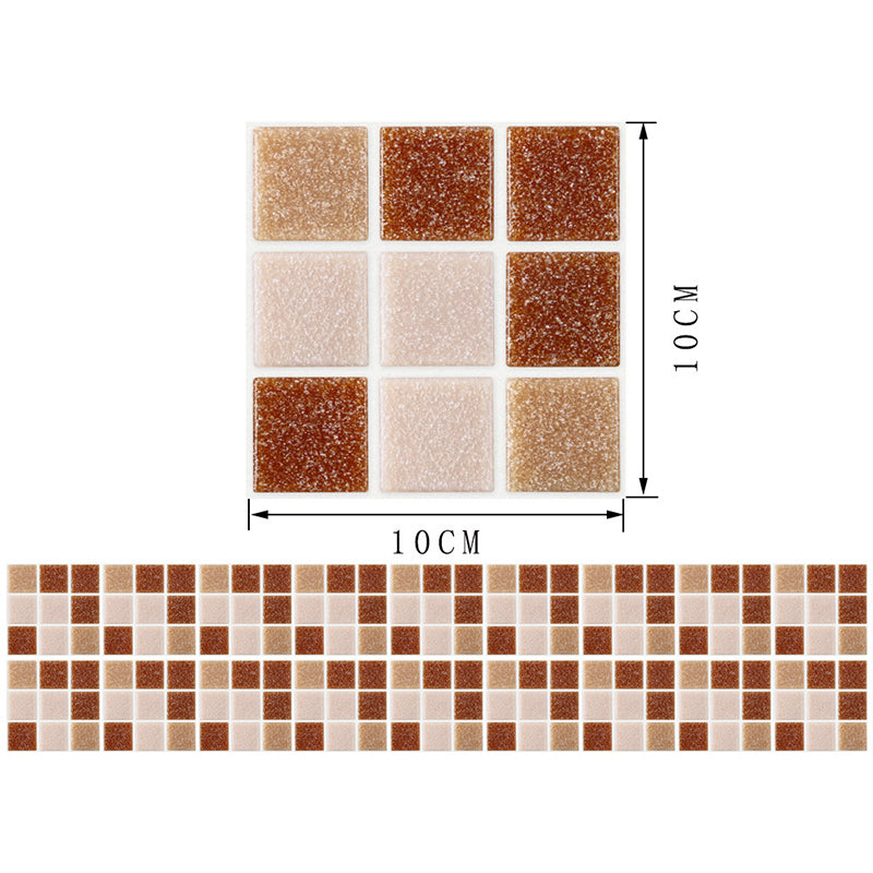 Check Mosaic Tiles Peel Wallpaper Panel PVC Temporary Pastel Color Wall Art for Kitchen Clearhalo 'Wall Decor' 'Wallpaper' 1501123