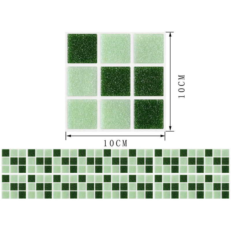 Check Mosaic Tiles Peel Wallpaper Panel PVC Temporary Pastel Color Wall Art for Kitchen Clearhalo 'Wall Decor' 'Wallpaper' 1501128