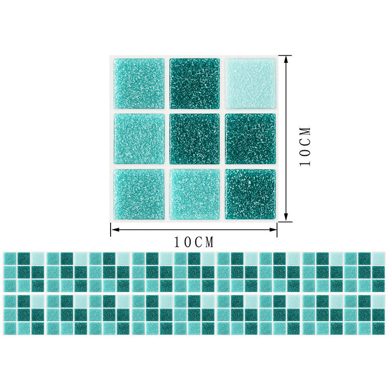 Check Mosaic Tiles Peel Wallpaper Panel PVC Temporary Pastel Color Wall Art for Kitchen Clearhalo 'Wall Decor' 'Wallpaper' 1501133