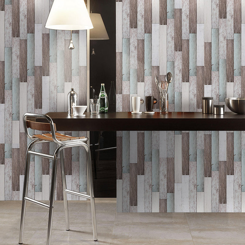 PVC Self Adhesive Wallpaper Countryside Wood Effect Wall Covering for Living Room Clearhalo &#39;Country wall decor&#39; &#39;Rustic&#39; &#39;Wallpaper&#39; Wall Decor&#39; 1501185