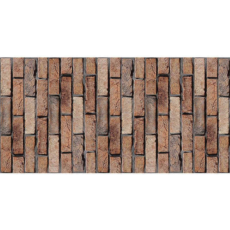 Brown Brick Self Adhesive Wallpaper Construction Rustic Removable Wall Art for Kitchen Clearhalo 'Country wall decor' 'Rustic' 'Wallpaper' Wall Decor' 1501224