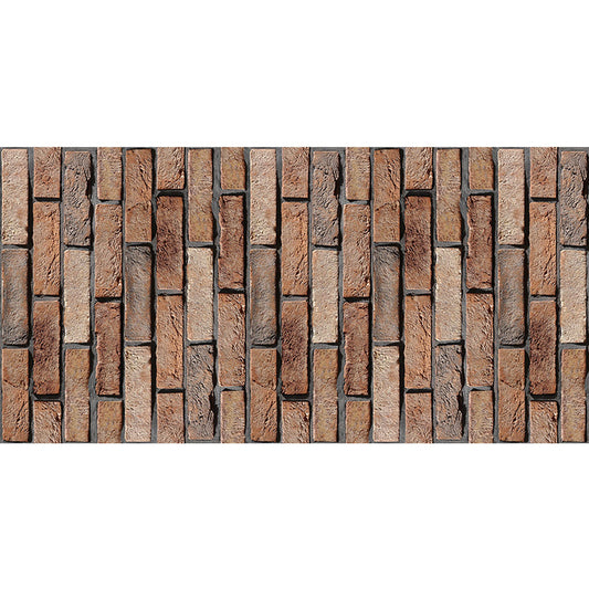 Brown Brick Self Adhesive Wallpaper Construction Rustic Removable Wall Art for Kitchen Clearhalo 'Country wall decor' 'Rustic' 'Wallpaper' Wall Decor' 1501224