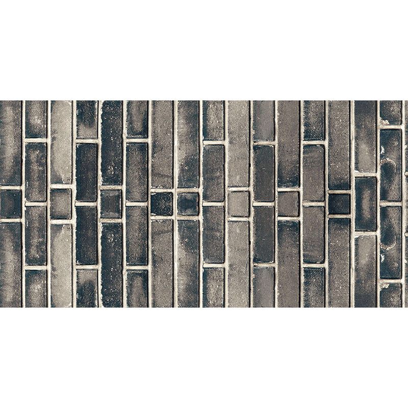 PVC Grey Wallpaper Roll Rural Brick Effect Wall Covering, 12.9-sq ft, Peel and Stick Clearhalo 'Country wall decor' 'Rustic' 'Wallpaper' Wall Decor' 1501229