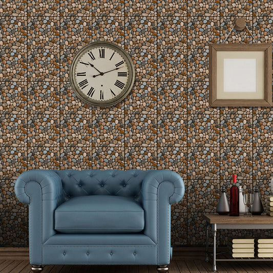 Industrial Pebbled Peel Wallpaper for Living Room 8.6-sq ft Wall Covering in Brown Brown Clearhalo 'Industrial wall decor' 'Industrial' 'Wallpaper' Wall Decor' 1501246