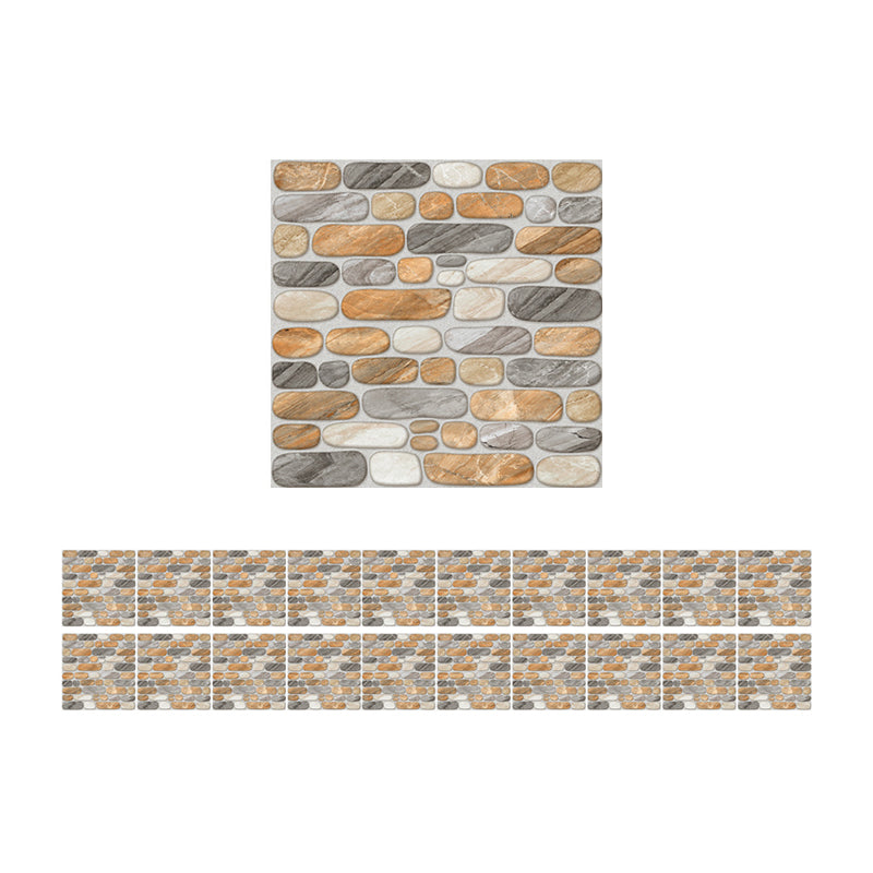 Cobble Wallpaper Panels Industrial Easy Peel off Kitchen Wall Decor, 8' L x 8" W Clearhalo 'Industrial wall decor' 'Industrial' 'Wallpaper' Wall Decor' 1501253