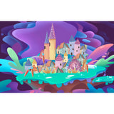 Huge Castle Wall Covering Mural Childrens Art Magical House Wall Decor in Purple Clearhalo 'Wall Decor' 'Wall Mural' 1501359