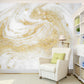 Art Deco Lava Wallpaper Mural for Corridor Custom Wall Covering in Gold and White Clearhalo 'Wall Decor' 'Wall Mural' 1501516