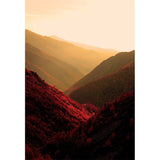 Rose Red Modern Mural Wallpaper Full Size Sunrise Mountain Scenery Wall Covering for Home Clearhalo 'Wall Decor' 'Wall Mural' 1501567