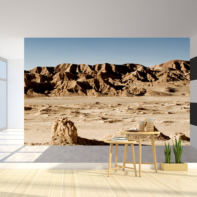 Photo Print Badlands Landscape Mural Extra Large Wall Covering Above Bed, Made to Measure Brown Clearhalo 'Wall Decor' 'Wall Mural' 1501829