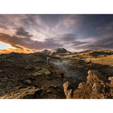 Large Scenery Wall Mural Modern Stunning Man by the Dried River Wall Decor in Brown Clearhalo 'Wall Decor' 'Wall Mural' 1501867