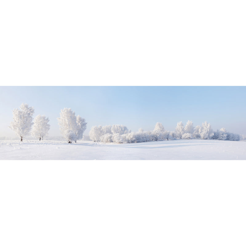 Extra Large Landscape Mural Nordic Pure Snow World Wall Art in White for Living Room Clearhalo 'Wall Decor' 'Wall Mural' 1502167