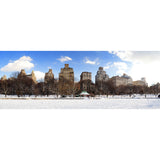 Snowy City Street View Mural Wallpaper Brown Modern Style Wall Decor for Living Room Clearhalo 'Wall Decor' 'Wall Mural' 1502292