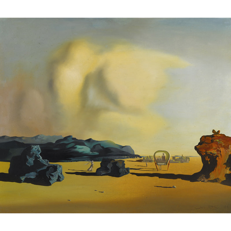 Moment De Transition Wall Mural Yellow Surrealism Style Wall Decor for Living Room Clearhalo 'Wall Decor' 'Wall Mural' 1502576