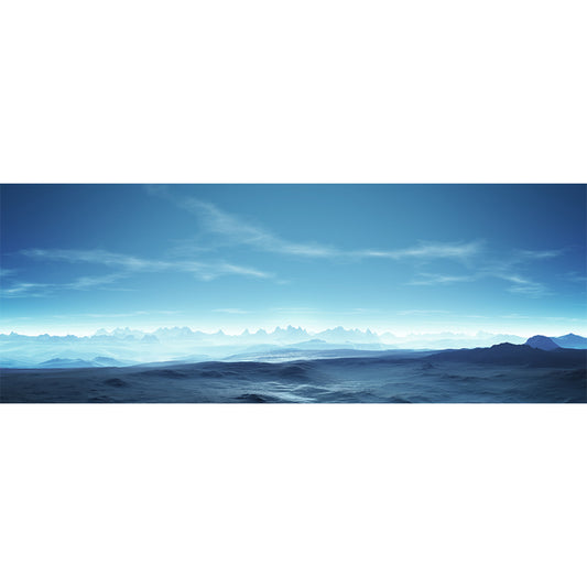 Extra Large Hills Scenery Mural Decal Waterproofing Modern Home Wall Covering in Blue Clearhalo 'Wall Decor' 'Wall Mural' 1502661